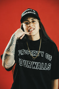 PROPERTY OF FOURWALLS TEE - BLACK