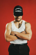 PROPERTY OF FOURWALLS TRUCKER CAP - BLACK