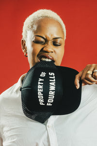 PROPERTY OF FOURWALLS TRUCKER CAP - BLACK