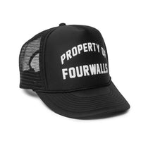PROPERTY OF FOURWALLS TRUCKER CAP - BLACK