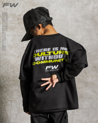 THERE IS NO CULTURE WITHOUT COMMUNITY TEE - BLACK