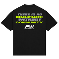 THERE IS NO CULTURE WITHOUT COMMUNITY TEE - BLACK
