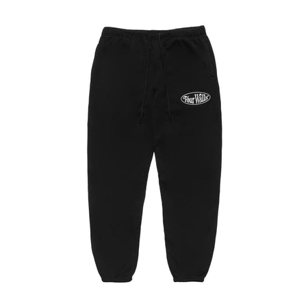 FOURWALLS OVAL LOGO SWEATPANTS (BLACK)