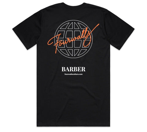 FOURWALLS MEMBERS ONLY BARBER TEE (BLACK)