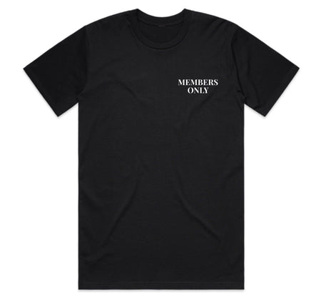 FOURWALLS MEMBERS ONLY BARBER TEE (BLACK)