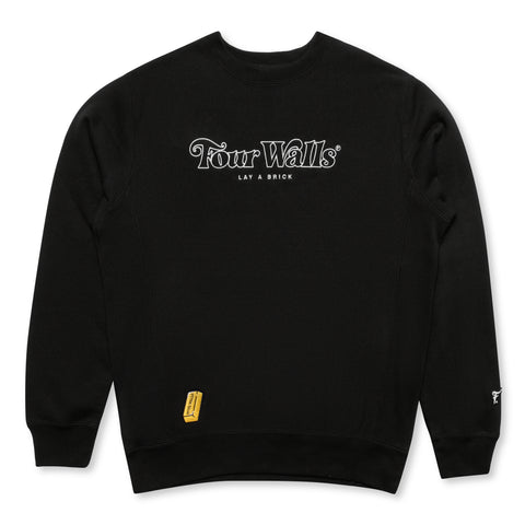 FOURWALLS OUTLINE CREWNECK (BLACK)