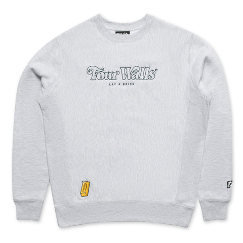 FOURWALLS OUTLINE CREWNECK (GREY MARLE)