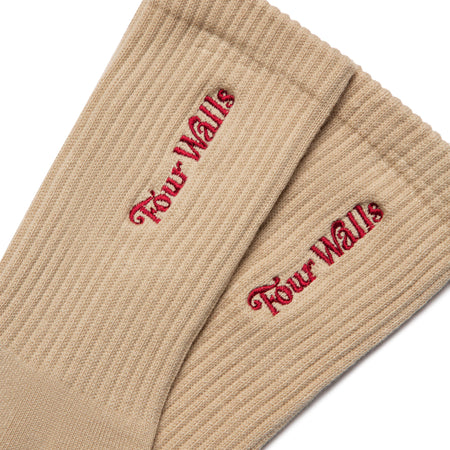 FOURWALLS CREW SOCKS (TAN)