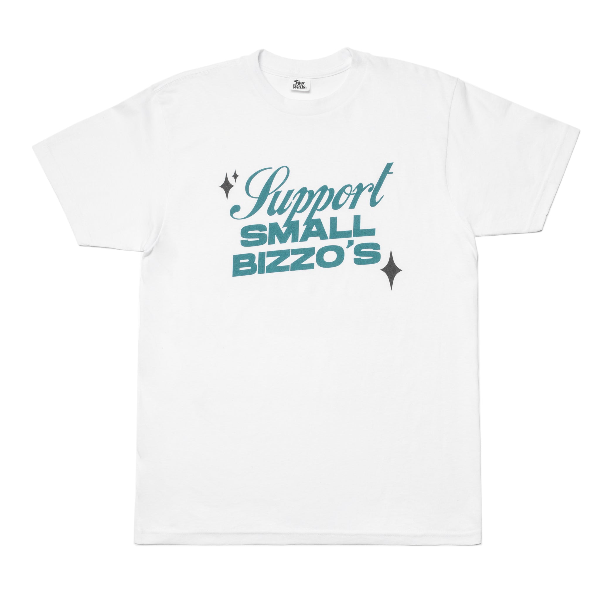 FOURWALLS SUPPORT SMALL BIZZO'S TEE (WHITE)
