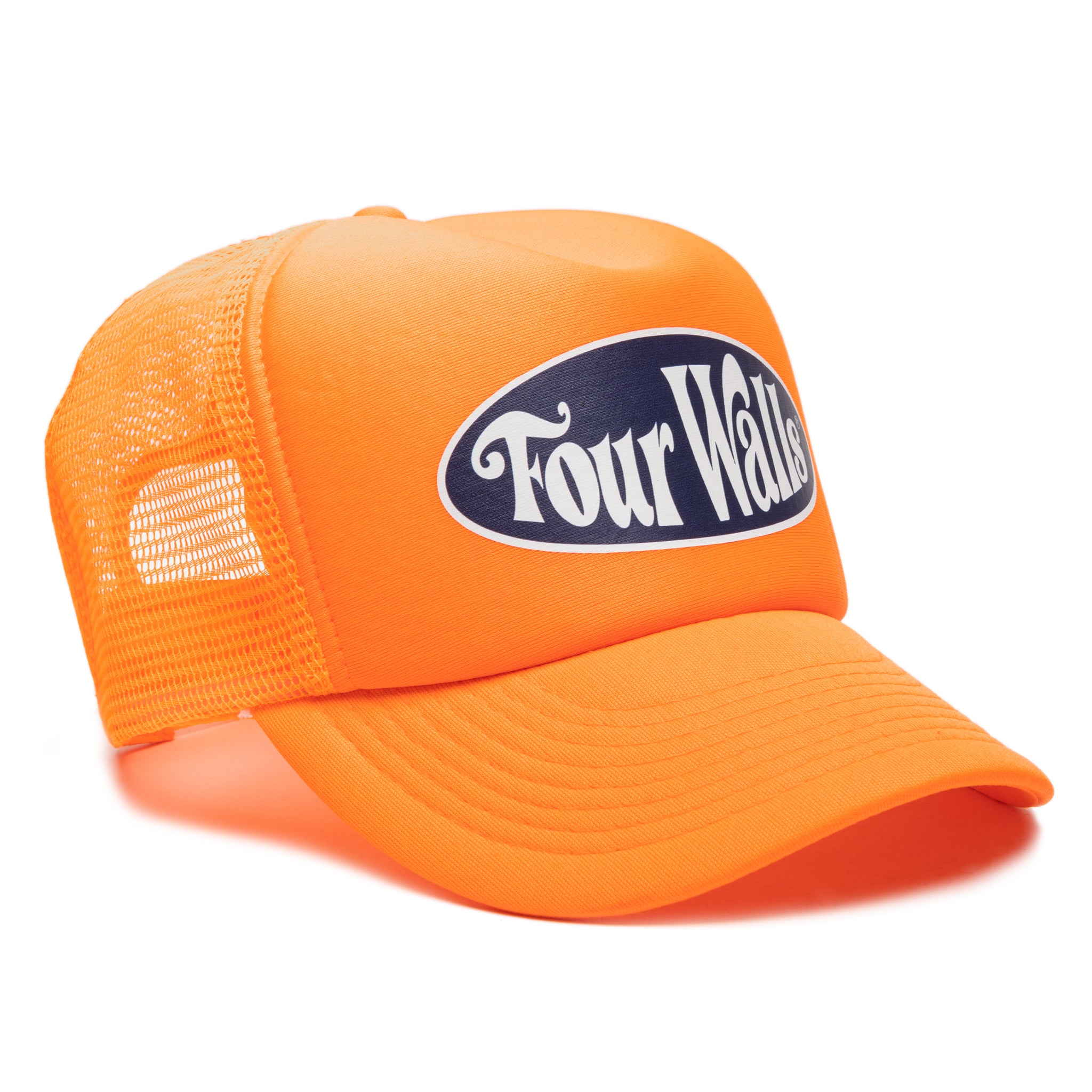 FOURWALLS OVAL TRUCKER HAT (NEON ORANGE)