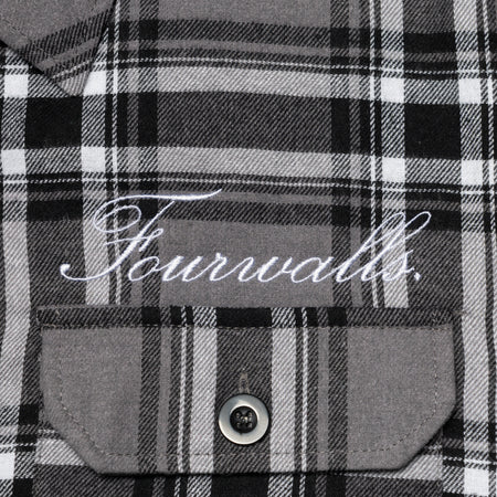 FOURWALLS SIGNATURE PLAID JACKET (GREY)