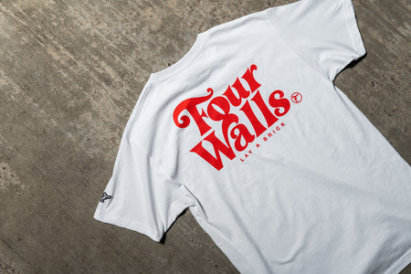 FOURWALLS STACKED LOGO TSHIRT (WHITE)