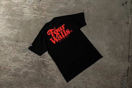 FOURWALLS STACKED LOGO TSHIRT (BLACK)
